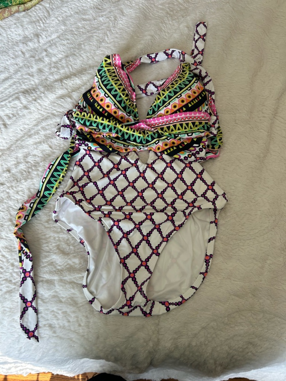 Trina Turk Colorful Patterned One-Piece Swimsuit